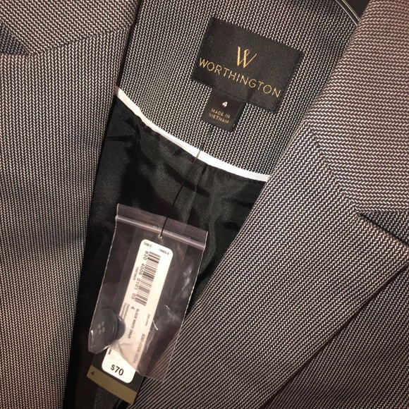 “WORTHINGTON” Black/White Chain Blazer - Picture 5 of 7